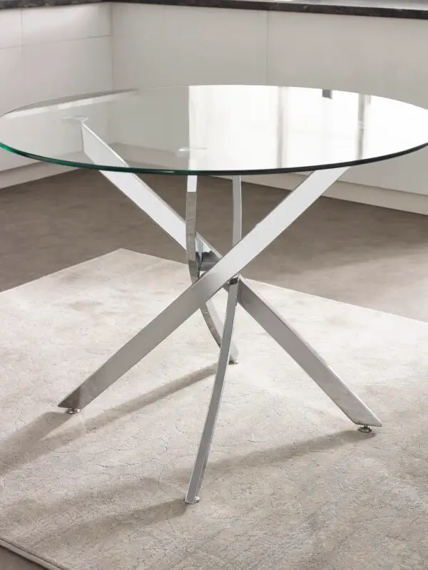 Anderson Round Glass Dining Table - Image 3