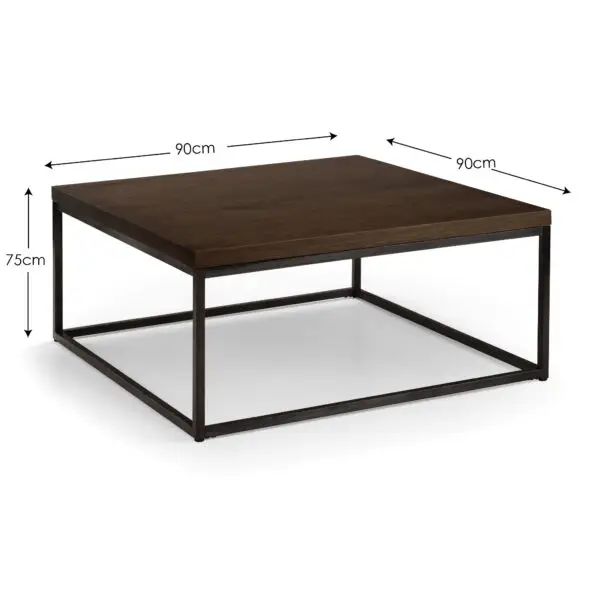 Brooklyn Square Coffee Table - Dark Oak - Image 7