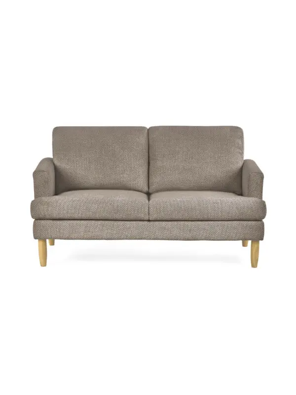 Daisy Coyote Grey Chenille Upholstered Compact 2 Seater Sofa - Image 3