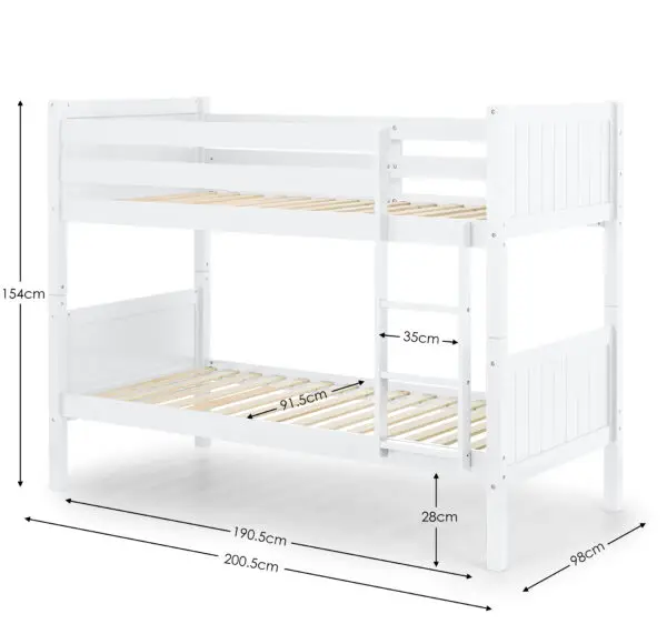 Bella Bunk Bed - Surf White - Image 11