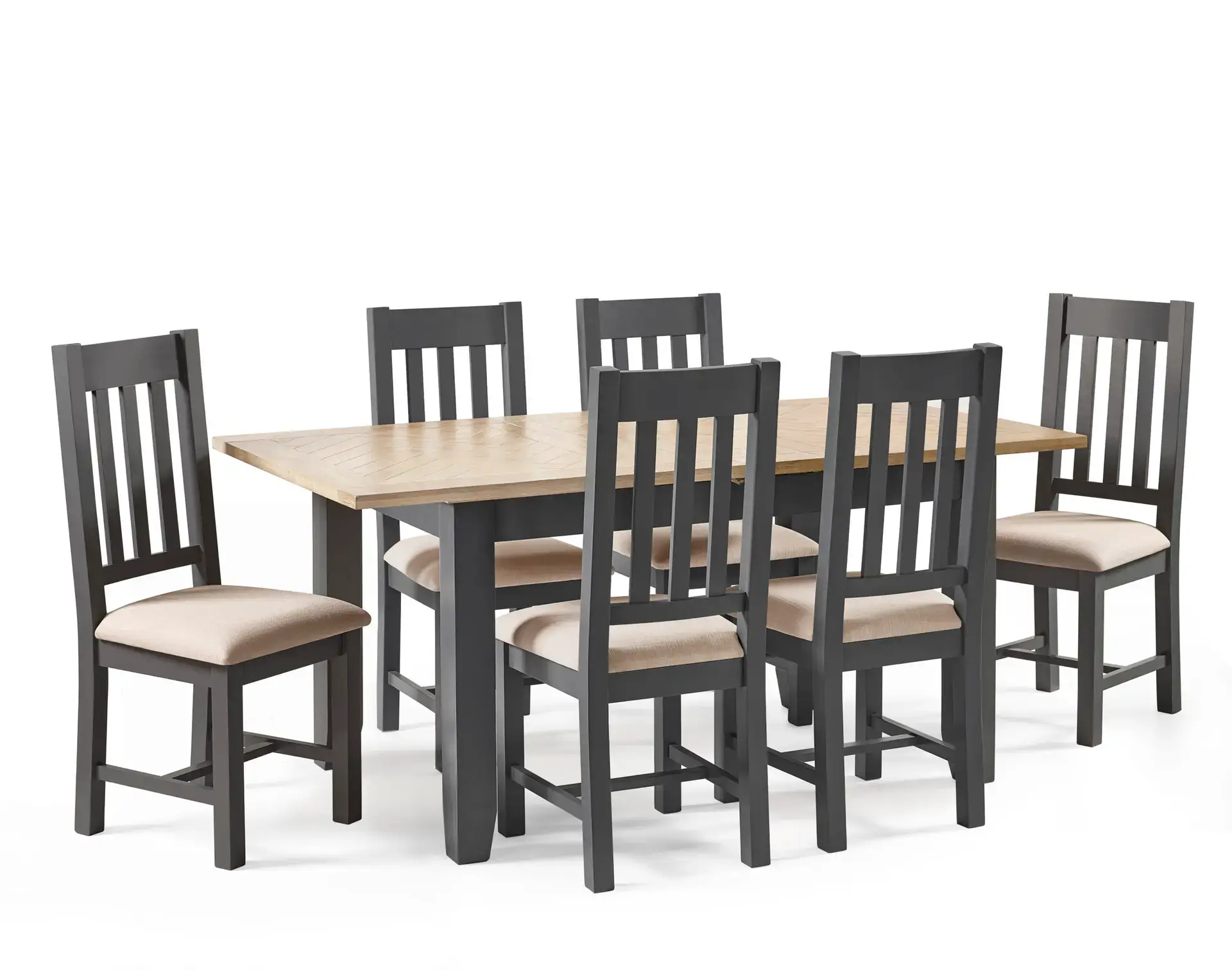 Bordeaux Extending Dining Table Dark Grey - Image 13