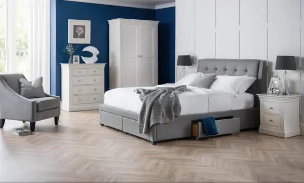 Clermont 2 Drawer Bedside - Surf White - Image 9