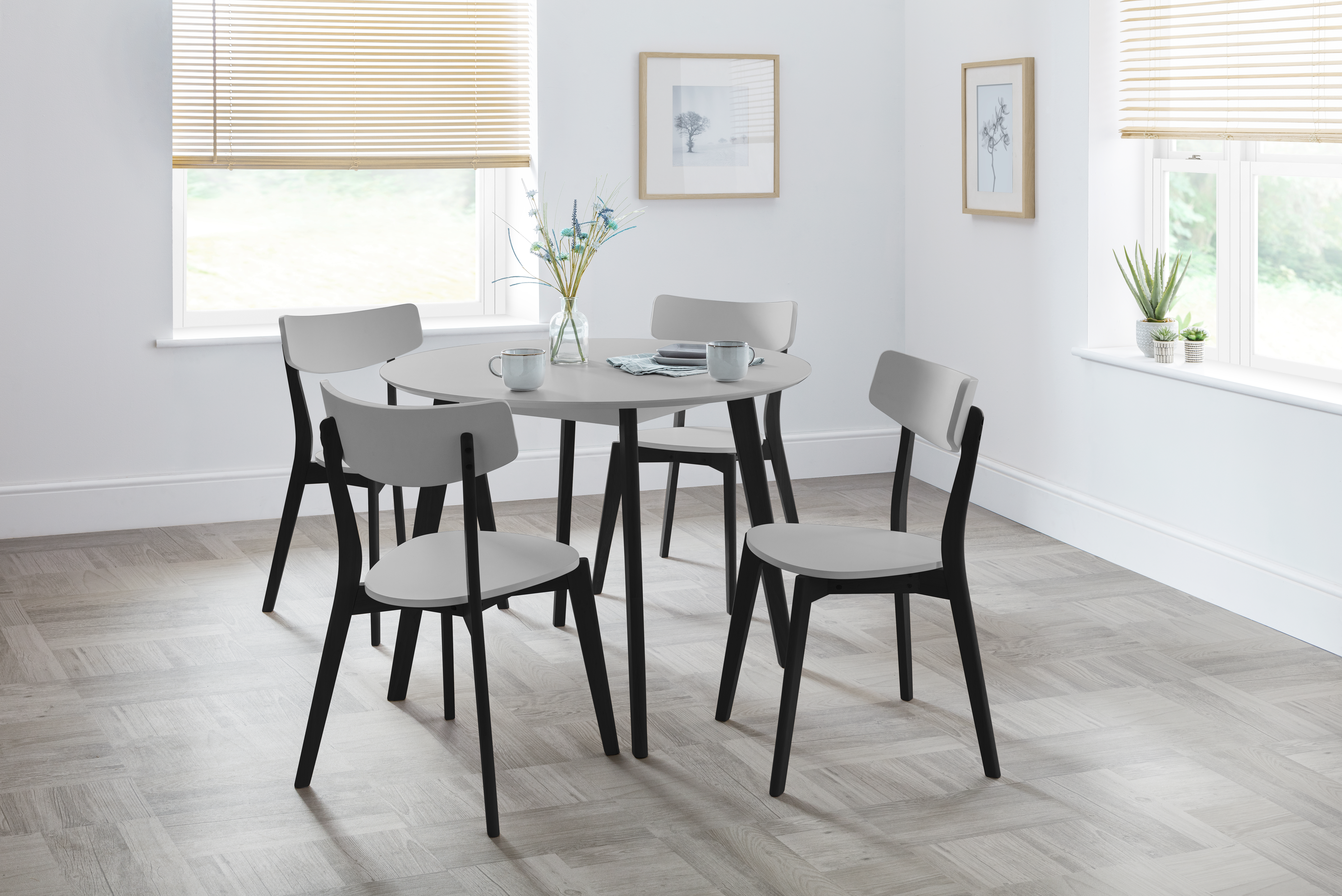 Casa Round Dining Table - Grey/Black - Image 5