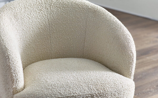 Gigi Boucle Accent Chair - Ivory - Image 5