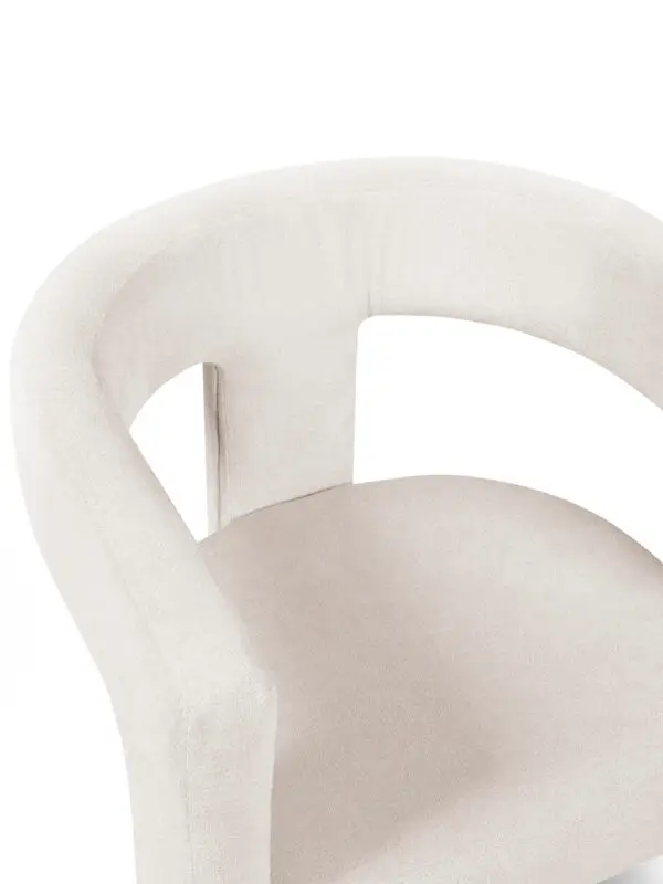Elara Cream Chenille Upholstered  Chair - Image 9
