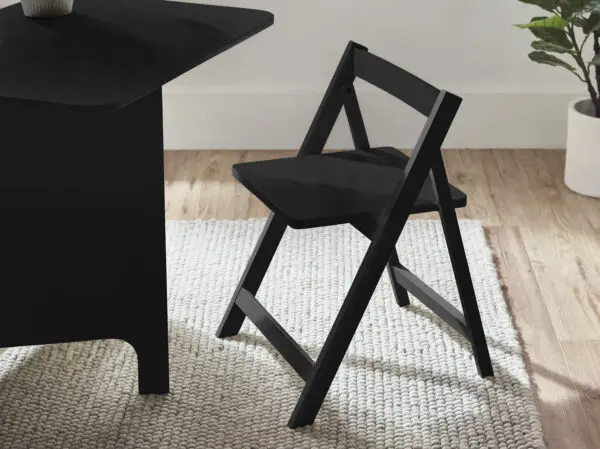 Gatan Small Gateleg Table With 2 Chairs - Black - Image 15