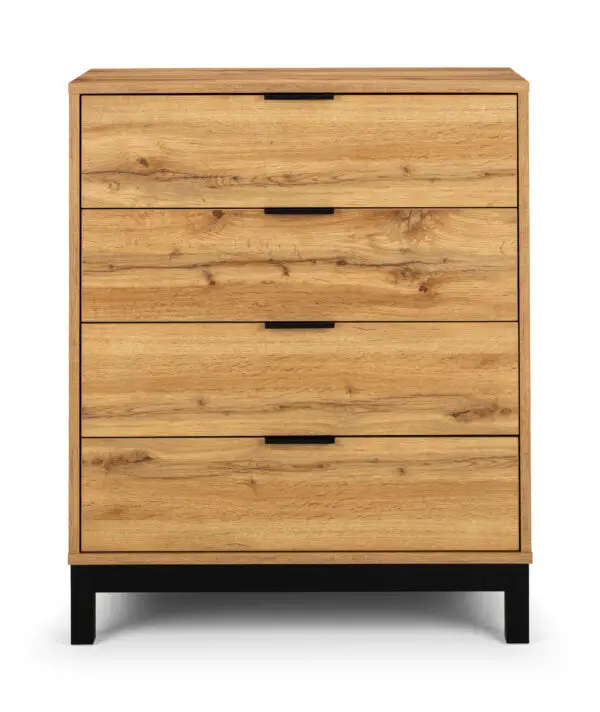 Bali 4 Drawer Chest - Light Oak - Image 5