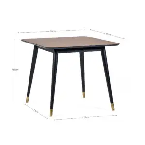 Findlay Square Table and 4 Grey Hadid Chairs