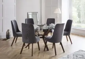 Chelsea 140cm Round Table and 6 Huxley Chairs
