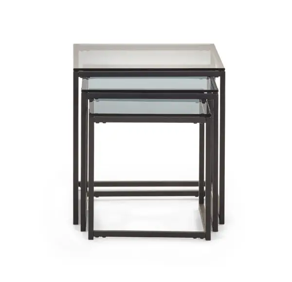 Chicago Nest Of 3 Tables Smoked Glass - Image 3