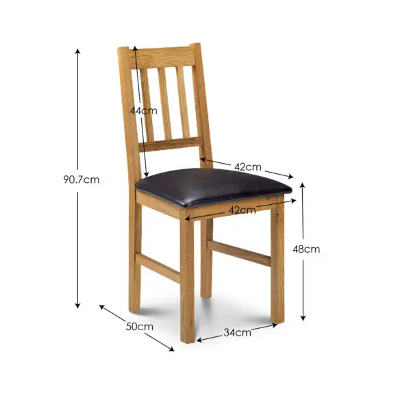 Set Of 2 Coxmoor Chairs - Oak - Image 5