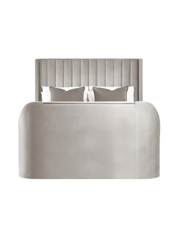 Clara Ottoman TV Bed 150cm - Light Grey - Image 12