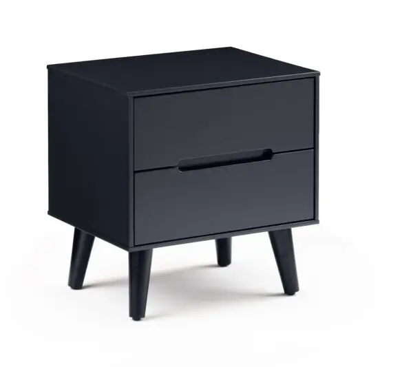 Alicia 2 Drawer Bedside - Anthracite - Image 2
