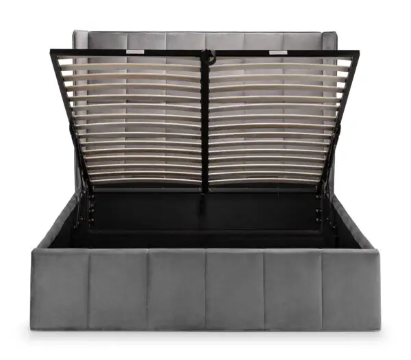 Gatsby Ottoman Storage 135cm Double Bed - Light Grey - Image 8