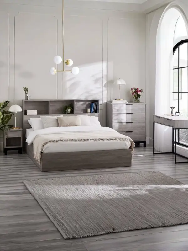 Bali Ottoman Storage 135cm Double Bed - Grey Oak - Image 11