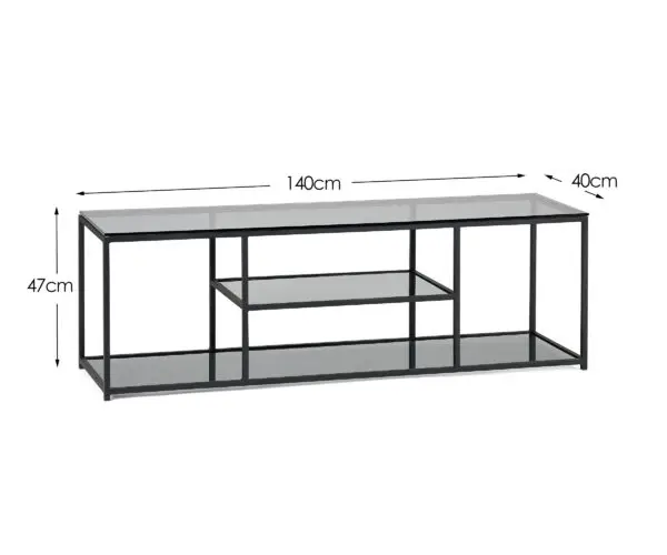 Chicago Tv Unit Smoked Glass - Image 4