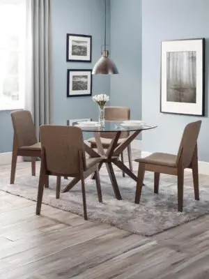 Chelsea 120cm Round Table and 4 Kensington Chairs