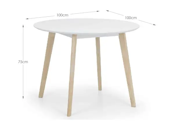 Casa White Round Table and 4 White Casa Chairs - Image 6