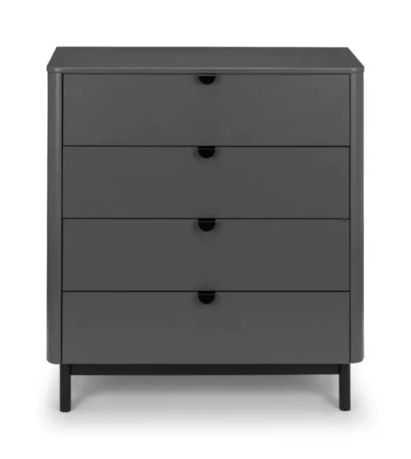 Chloe Storm Grey 4 Drawer Chest - Image 4