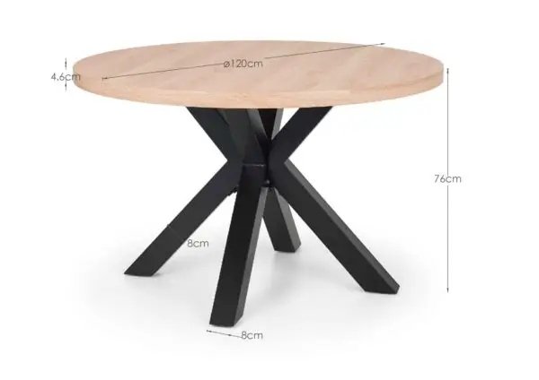 Berwick Round Table and 4 Grey Hobart Chairs - Image 3