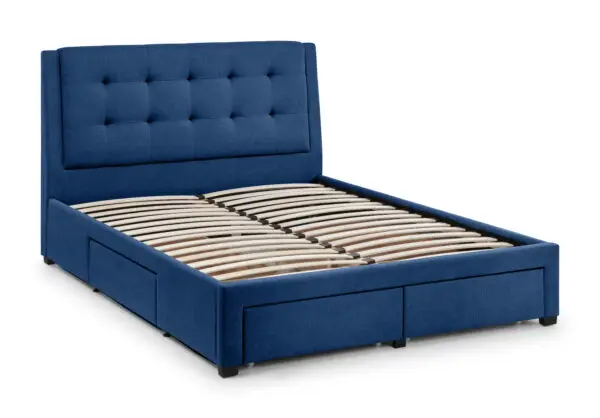 Fullerton 4 Drawer 180cm Superking Bed  Blue - Image 4