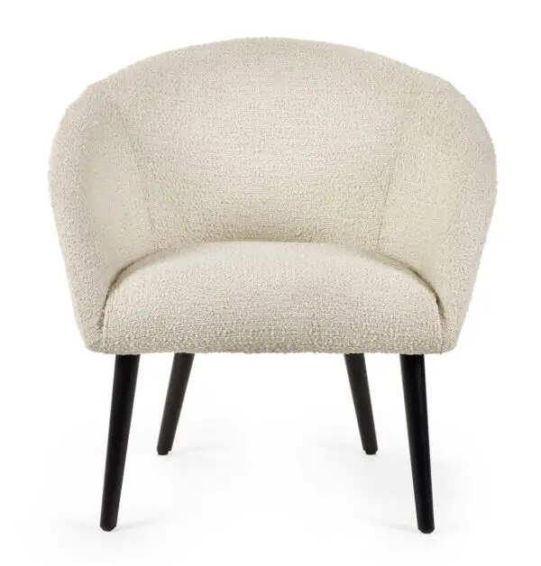 Amari Boucle Accent Chair - Ivory - Image 3