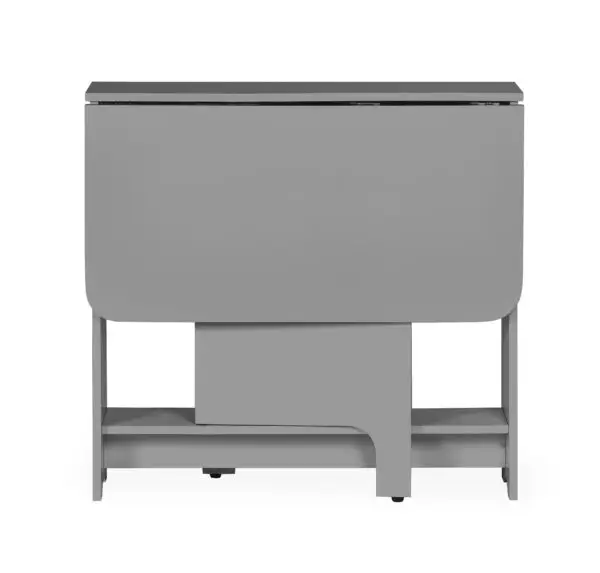 Gatan Small Gateleg Table With 2 Chairs - Grey - Image 8
