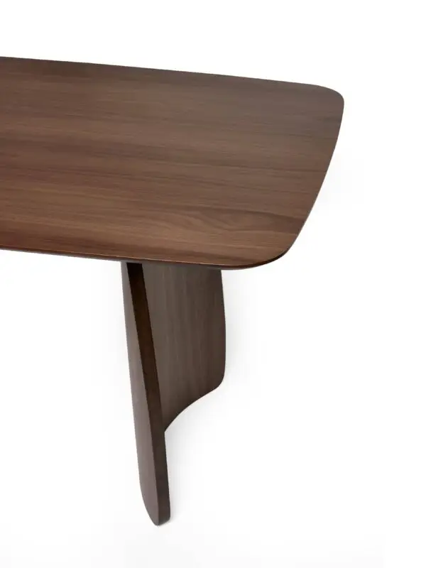 Artemis Curved Leg Walnut Dining Table - Image 8