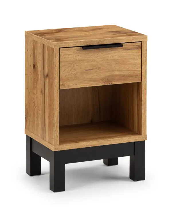 Bali 1 Drawer Bedside - Light Oak - Image 2