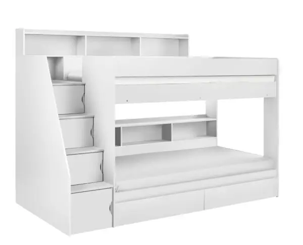 Camelot Staircase Bunk All White - Image 3