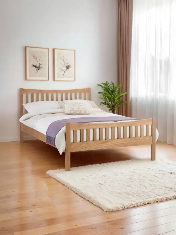 Bergamo Oak 150cm King Bed