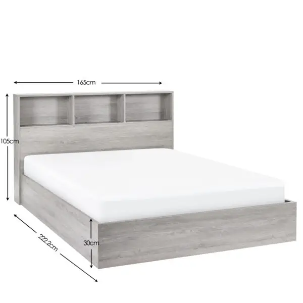 Bali Ottoman Storage 150cm King Bed -Grey Oak - Image 10