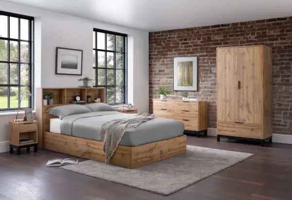 Bali Ottoman Storage 150cm King Bed - Light Oak - Image 14