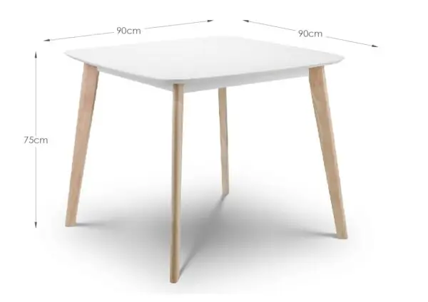 Casa White Square Table and 4 White Casa Chairs - Image 4
