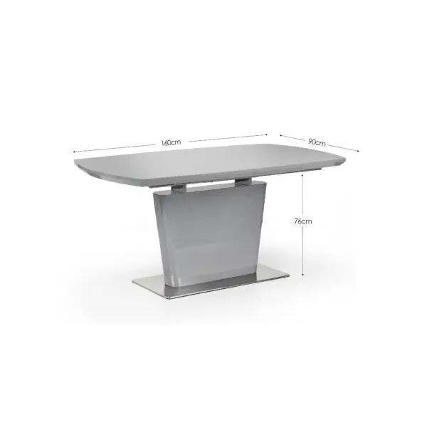 Como Grey High Gloss Table , 1 Grey Luxe High Bench and 2 Grey Luxe Chairs