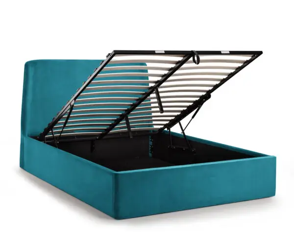 Frida Ottoman Storage 135cm Double Bed - Teal - Image 4