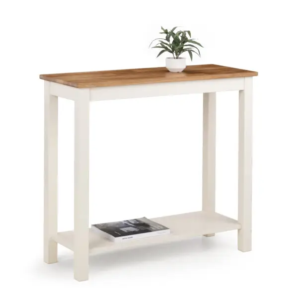 Coxmoor 90cm Console Table - Ivory & Oak - Image 2