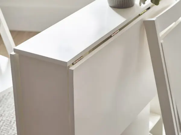 Gatan Small Gateleg Table With 2 Chairs - White - Image 11