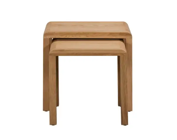 Curve Oak Nest Of 2 Tables - Image 2
