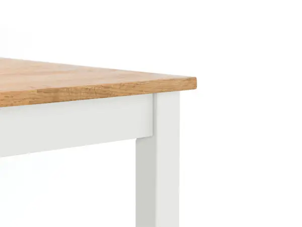 Coxmoor 75cm Square Dining Table - Ivory & Oak - Image 5