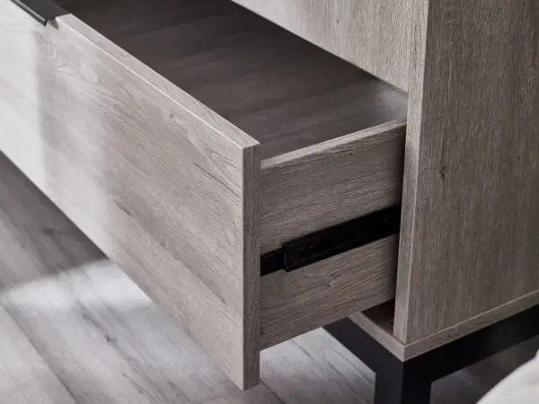 Bali 2 Door 1 Drawer Wardrobe - Grey Oak - Image 10