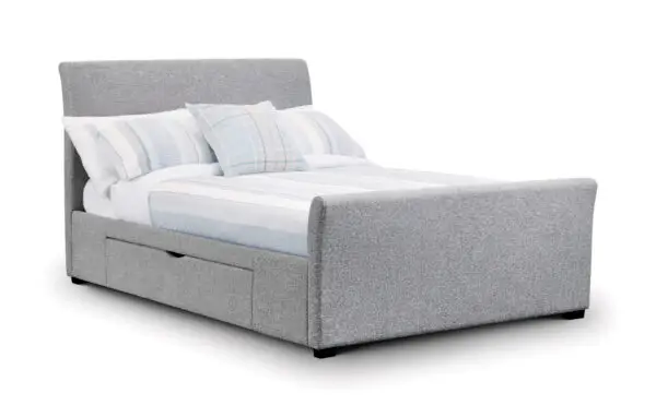Capri Light Grey with Drawers 135cm Double Bed - Image 2