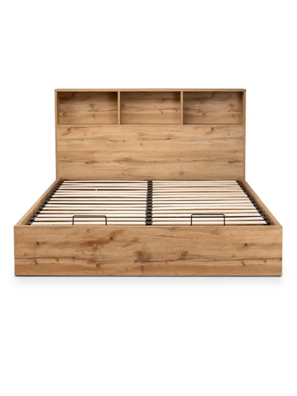Bali Ottoman Storage 90cm Single Bed - Light Oak - Image 7
