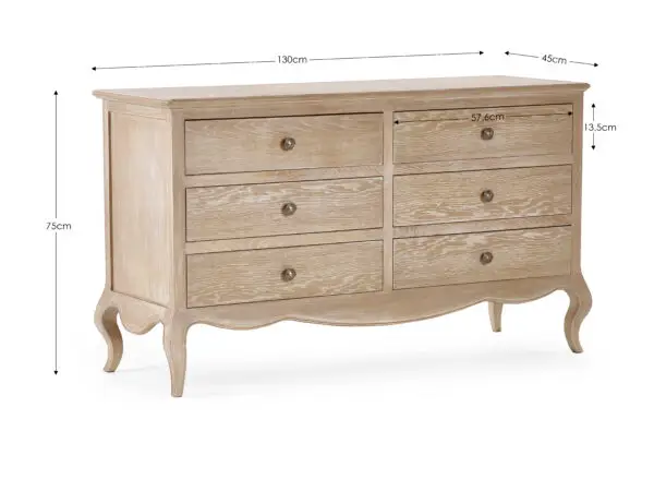 Camille 6 Drawer Wide Chest - Image 7