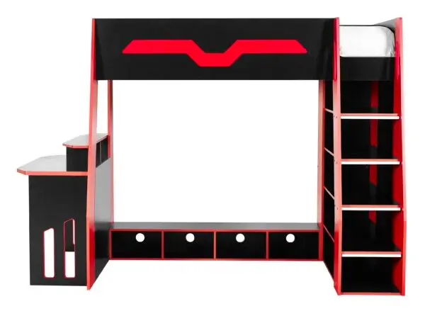 Eagle Single 90cm Gaming Highsleeper - Black and Red - Image 7