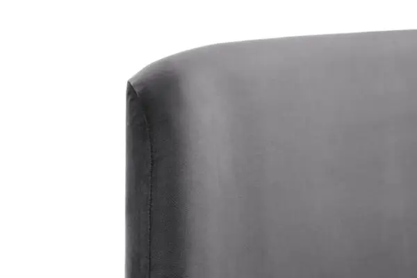 Frida Curved Velvet 150cm King Bed - Grey - Image 7