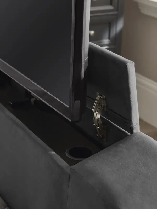 Clara Ottoman TV Bed 150cm - Dark Grey - Image 19