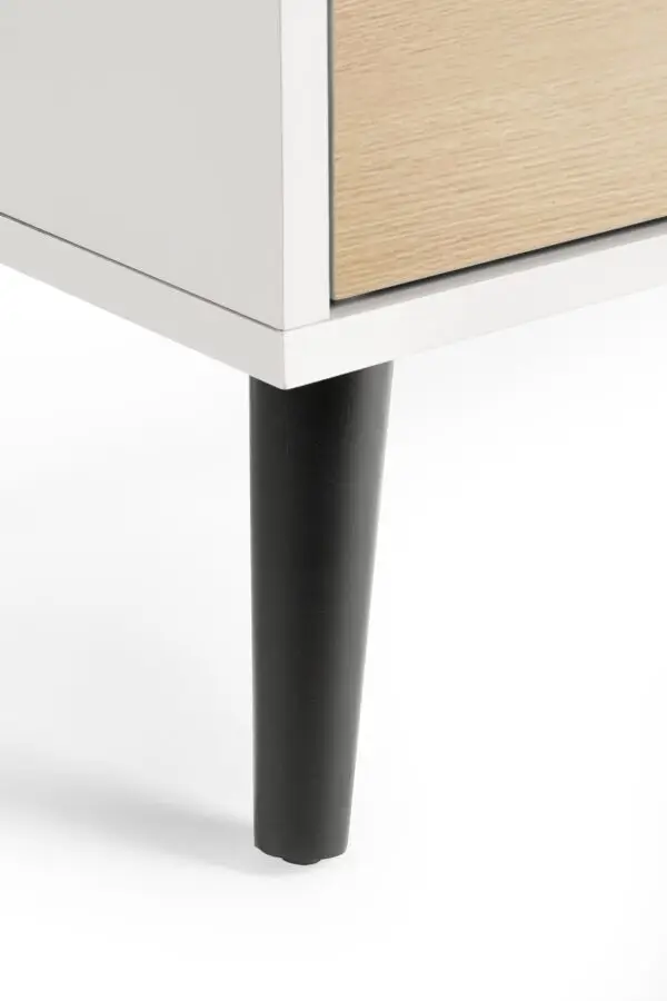Alba 2 Drawer Bedside - White/Oak - Image 5