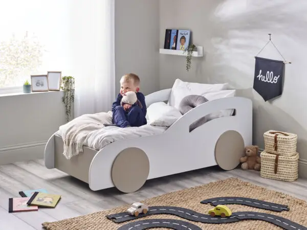 Atlantis Toddler Car Bed - White