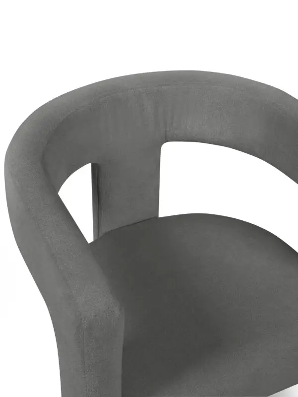 Elara Grey Chenille Upholstered  Chair - Image 9